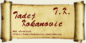 Tadej Kokanović vizit kartica